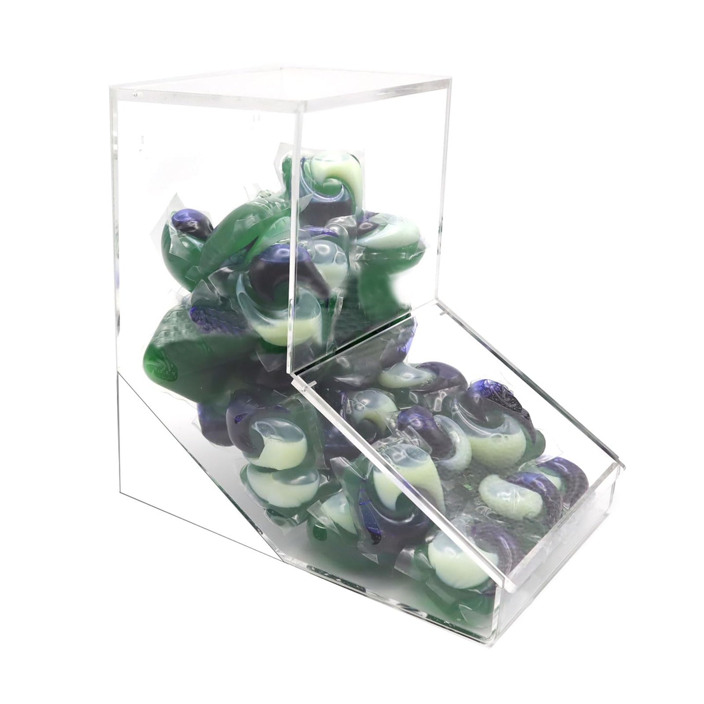 Shonmogar Laundry Pods Dispenser,Acrylic Candy Dispenser with Lids,Clear Dishwasher Pods Container,Laundry Room Organization Containers Wall Acrylic Dispenser for Snack Candy Coffee Pods Creamers