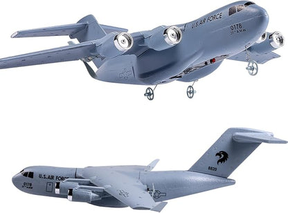 RTF RC Plane 2.4Ghz 2 Channels Airplane Navy Blue C17 Globemaster III Aircraft Easy to Fly RC Toy