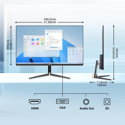 CUNPU 24 Inch Touchscreen Monitor, 10 Point Touch, FHD 1080P 75Hz IPS Screen, 100% SRGB, VESA Wall Mountable, Tilt Adjustment, VGA HDMI USB for PC, Laptop Business & Work Station, Warehouse