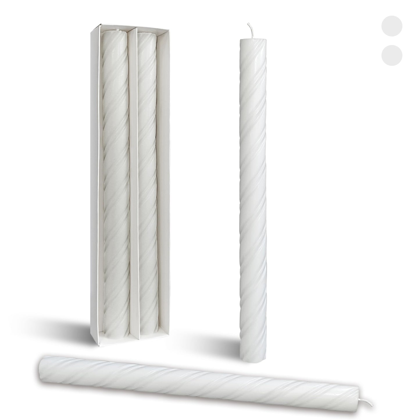 Dripless Twisted Taper Candles White Unscented Tall Candlesticks 10 Inch Smokeless Long Lasting Burn Candles Dinner Candle Sticks for Holiday Art Home Decor 2 Pcs