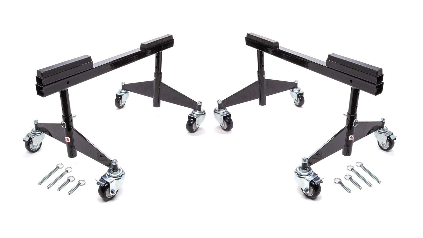 Ti22 PERFORMANCE Frame Stand and Dolly, Steel, Black Powder Coat, Sprint Chassis Pair