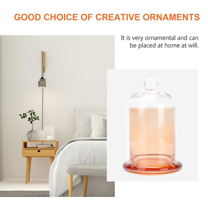 HEALEEP Amber Glass Candle Jar and Romantic Candlestick Holder Medium Size Wax Vase for Wedding Party Home Decor Centerpiece