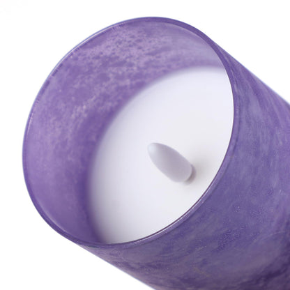 Mingfuxin Purple Flameless Candle with Remote, Battery Operated Led Candles with Timer for Home Fireplace Halloween Decorations
