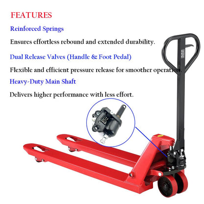 RHKING Pallet Jack Repair Pallet Truck Pump Hand Pallet Truck Restoration DIY Pallet Jack Replacement 4400 Lb Capacity Shaft 45mm