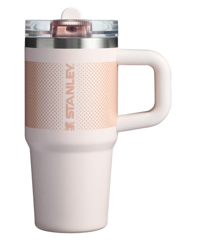 STANLEY Quencher ProTour Flip Straw Tumbler with Leakproof Lid 14 oz | Built-In Straw and Handle | Cup Holder Compatible for Travel | Insulated Stainless Steel Cup | BPA-Free | Rose Quartz Fade
