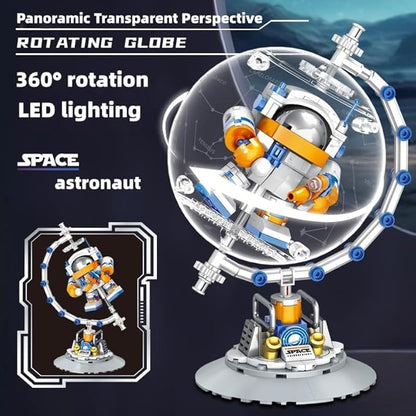 Astronaut Constellation Globe Building Set with Light Build and Display Model for AdultsHome and Office DecorAviation Enthusiasts Gifts