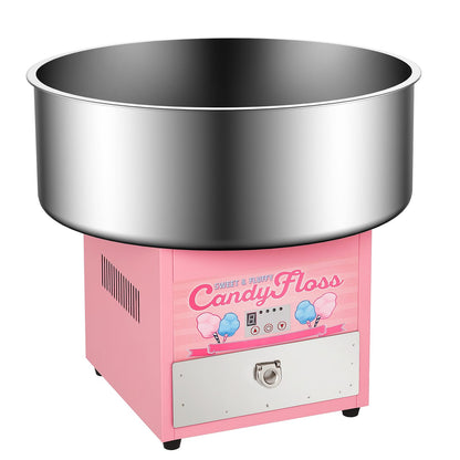 Garvee Candy Cotton Machine for Kids, Electric Commercial Candy Cotton Maker with 20 in Stainless Steel Bowl for Home Family Party Festival Pink