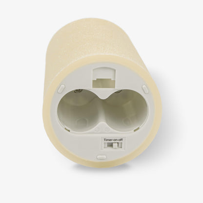 Luminara Glitter Flameless Candle Pillar (Ivory, 3.5" x 7")