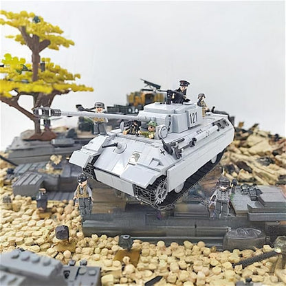 General Jim's WW2 Panther 121 Building Block Tank Set Historical World War 2 German Tank Model Bricks Kit