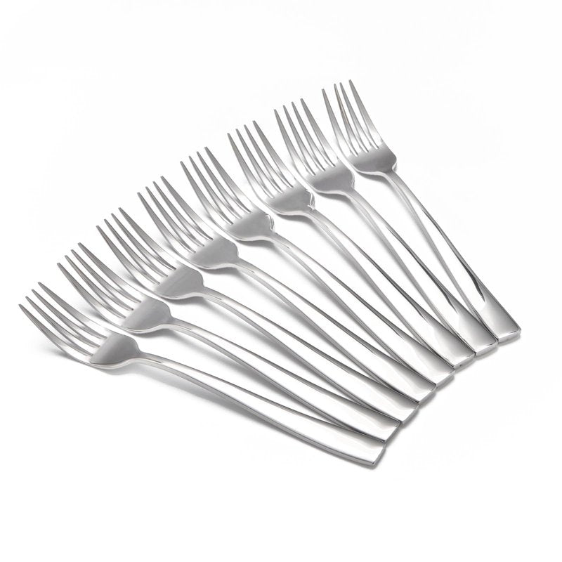 8-Piece Dinner Forks Set, Food Grade Stainless Steel Silverware Fork, Flatware Forks Use for Home, Kitchen, Restaurant, Dishwasher safe - 8.1 Inches