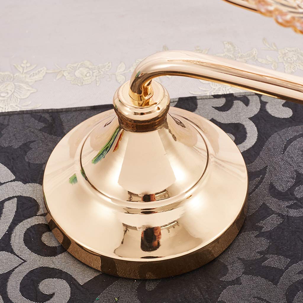 XILIN-1987 Candle Holderss Three-arm Candlestick Metal Pillar Candlestick Wedding Event Candlestick for Candlelight Dinner and Table Decoration (Gold, 13.713.4 Inches) Decorative Candlestick