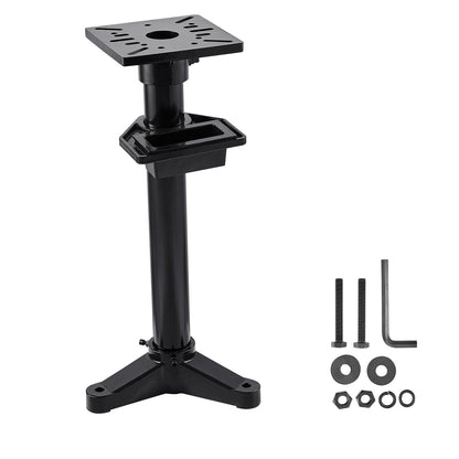 VEVOR Bench Grinder Stand, Heavy-Duty Bench Grinder and Vise Floor Pedestal with 10.6" x 10.6" Mounting Plate, Pre-Cut Mounting Slots & Water Pot, Compatible with Most Bench Grinders