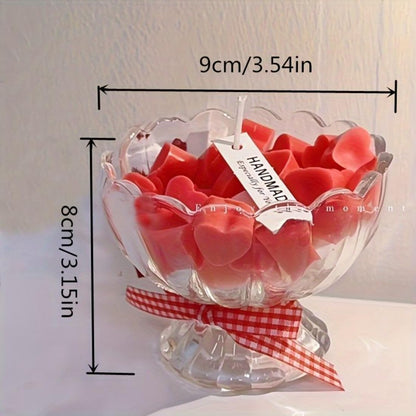 ISOLAY Aesthetic Scented Candle,Handmade Soy Wax Aroma in Glass Decorative Candle for Valentine's Day Wedding Gift (A Pink)