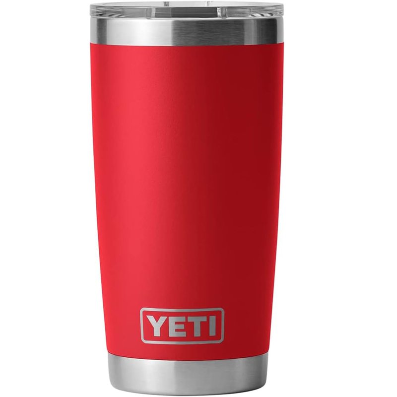 YETI Rambler 20 oz Tumbler, Stainless Steel, Vacuum Insulated with MagSlider Lid, Rescue Red