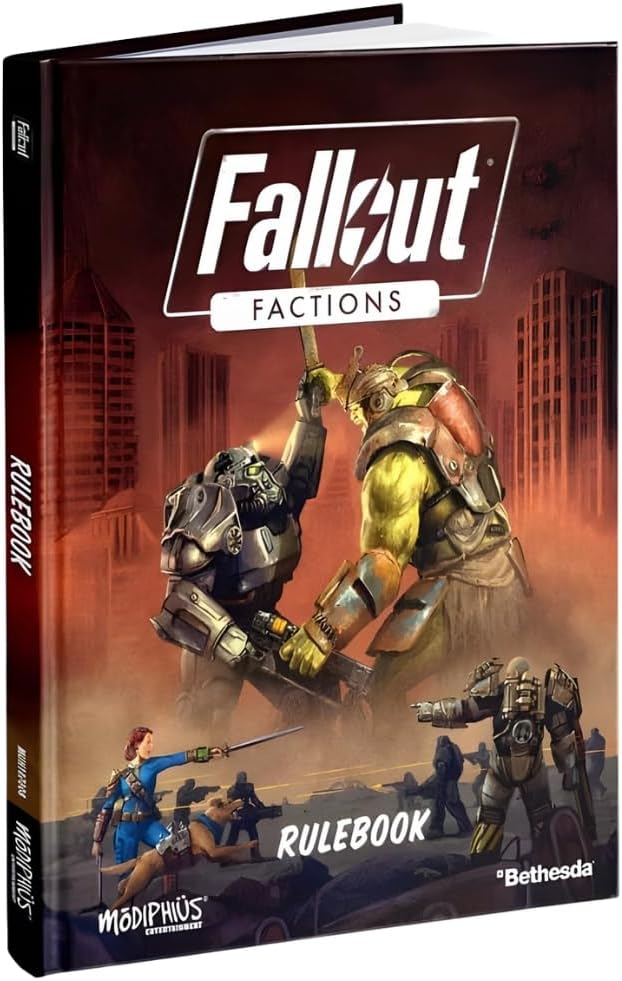 Modiphius Entertainment: Fallout: Factions - Core Rulebook - Hardcover RPG Campaign Book Skirmish-Level Wargame Control Wastelander Crews 2 Player