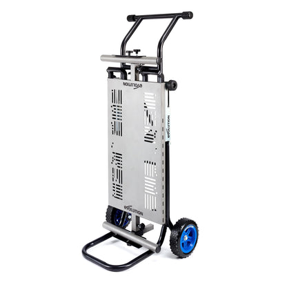 EVOLUTION MCSSTAND | Mitering Chop Saw Stand with Powerlift Assist | Heavy-Duty Steel Frame | All-Terrain Wheels | Compatible S14MCS, S355MCS, S355CPSL, S14CPS, S15CPS | Gas-Strut Lift