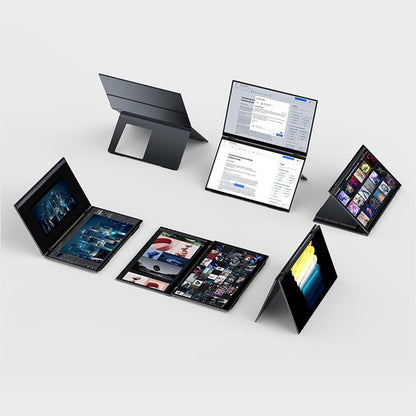 EHOMEWEI X2 Foldable Dual Touchscreen Portable Monitor 16"×2 FHD Touch Screen Extender with Stylus Support for Laptop iPhone Mac