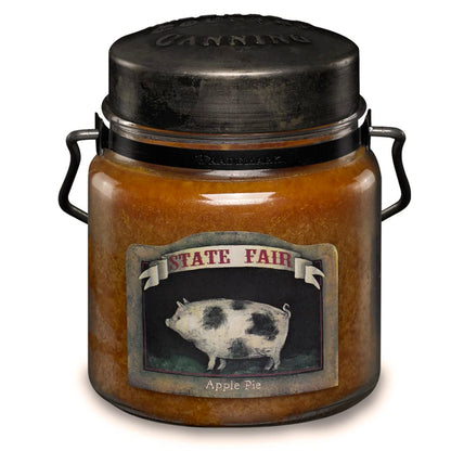 McCall’s Candles | State Fair | 16 oz Scented Candle | USA-Poured | Vintage Rustic Jar with Carrying Handle | Warm Caramel Apple Festival Fragrance
