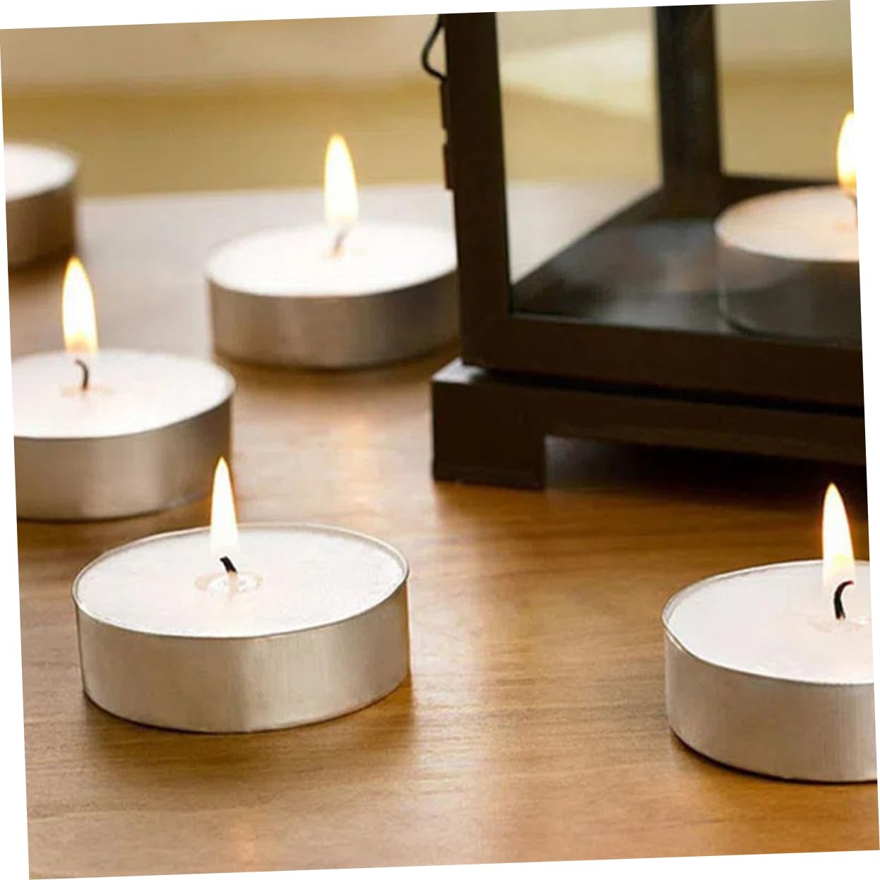 Zerodeko 100pcs Round Tealight Candles Unscented Multi Function Wedding Candles for Home and Long Burning for Romantic Atmosphere for Special Occasions