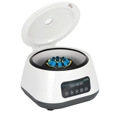 Lab PRP Benchtop Centrifuge Machine, Digital Desktop Lab Centrifuge 8x2ml/5ml/10ml/4x15ml Capacity Test Tubes, Timer 30sec-60min, Digital Speed 500-4000RPM, Max1717xg RCF for Various Lab Applications