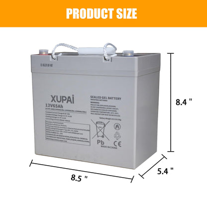 APOLLOLIFT 12V/65AH Lead-Acid Battery for Electric Pallet Jack Truck