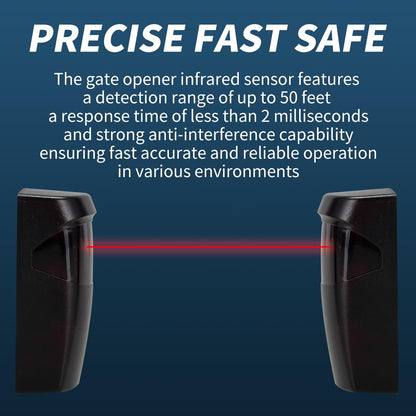 Sliding Gate Opener with WiFi App Control & 4 Remotes, Automatic Electric Gate Motor Complete Kit for Driveway Slide Gates Up to 1800lbs, Chain Driven Security System with Infrared Sensor, Auto Close