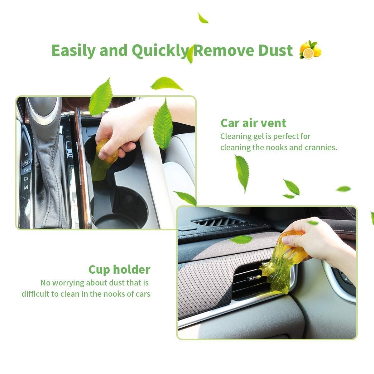 Car Cleaning Gel (Big 4-Pack) 280g - Car Slime Cleaner for Car Interior, Car Cleaning Putty for Car Accessories, Car Detailing Kit, Air Vents, Keyboards, PC, Laptop - Car Accessories for Women
