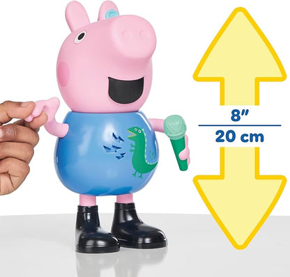 Peppa Pig Joke &amp Sing George 8-Inch Figure Musical Toy with 50+ Sounds and Songs Basket Stuffers Preschool Toys for Girls and Boys Ages 3+