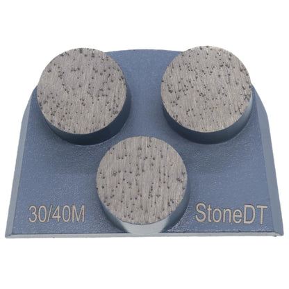 Concrete Floor Grinding Disc, Metal Diamond Grinding Shoes for Concrete Preparation, Fit with Lavina EDCO Floor Grinder, Three Round Segs, 30/40 Grit Medium Bond