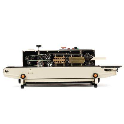 U.S. Solid Continuous Bag Band Sealer Sealing Machine, Automatic Horizontal Band Sealer with Digital Temperature Control for 0.02-0.08mm PVC Bags Films Stamp Coding