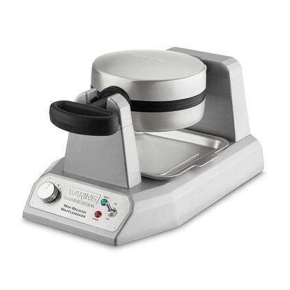 Waring Commercial Mini Belgian Waffle Maker, Rotary Feature for Even Baking, 100 Mini Waffles an Hour, for Restaurants & Commercial Kitchens, NSF Certified, WMB400X