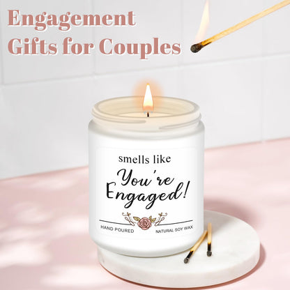 Homsolver Engagement Gifts for Couples, Gift for Newly Engaged Couples, Gifts for Women Her,Bride, Party Gift, Engaged Scented Candles