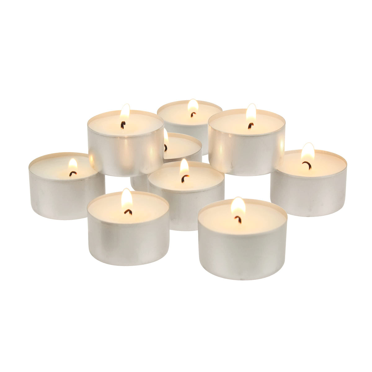 Stonebriar Unscented Long Burning White Tealight Candles, Bulk Pack, 6-7 Hour Burn Time, Smokeless Tealights for Parties, Weddings, Home, 200 Count
