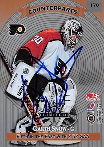 Sports Memorabilia Autograph Warehouse 466197 Garth Snow Autographed Hockey Card 1997 Donruss Limited Counterparts No. 170