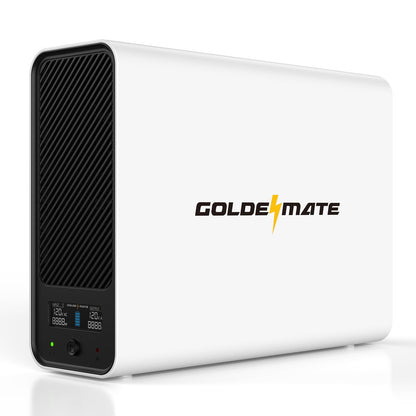 GOLDENMATE 1000VA/800W Lithium UPS Battery Backup and Surge Protector, Sinewave UPS System with LiFePO4 Battery(230Wh), Updated Pro Ver. with USB Communication Port, 8 Outlets, LCD Display, White