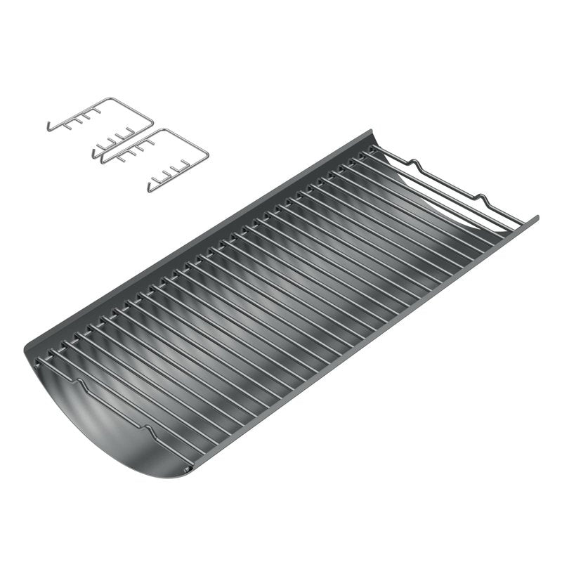 27 Inch Aluminized Steel Ash Pan for Chargriller Charcoal Grills 1224 1324 2121 2222 2727 2828 2929 Replacement Parts with 3pcs Removable Fire Grates and 2pcs Hanger for Charbroil 17302056 Grill