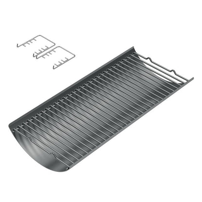 27 Inch Aluminized Steel Ash Pan for Chargriller Charcoal Grills 1224 1324 2121 2222 2727 2828 2929 Replacement Parts with 3pcs Removable Fire Grates and 2pcs Hanger for Charbroil 17302056 Grill