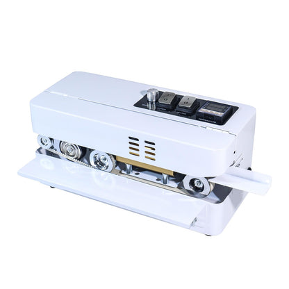 ZHONGMIN Automatic Continuous Bag Band Sealing Machine, Digital Temp Control, Adjustable Speed, Commercial Desktop Heat Sealer Machine for Plastic Bags Films Packaging (110V/60HZ)(FRC-510)