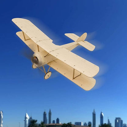HUIOP RC Fixed-Wing DWH K06 Sopwith Pup RC Airplane Balsa Wood Aircraft 378mm pan Outdoor Flight for DIY Assembly Model KIT Version