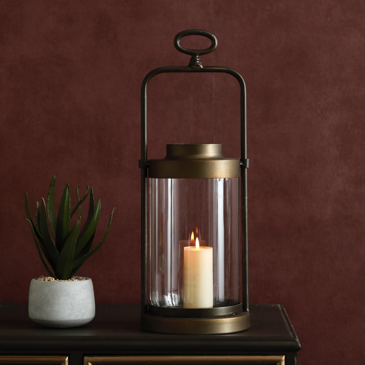 Candle Holders Industrial Style Iron Candlestick Retro Ornaments for Weddings, Churches, Halloween, Dining and Home Accessories Decorative Candlestick(Small)