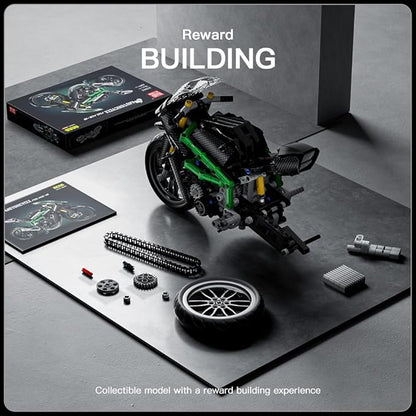 Mould King Motorcycle Kit Building Sets 23002 Bike Model Kit Building Kit Moto Building Toys for Creative Play and Display Model Motorcycle Kits for Adults and Kids 14+ (639PCS)