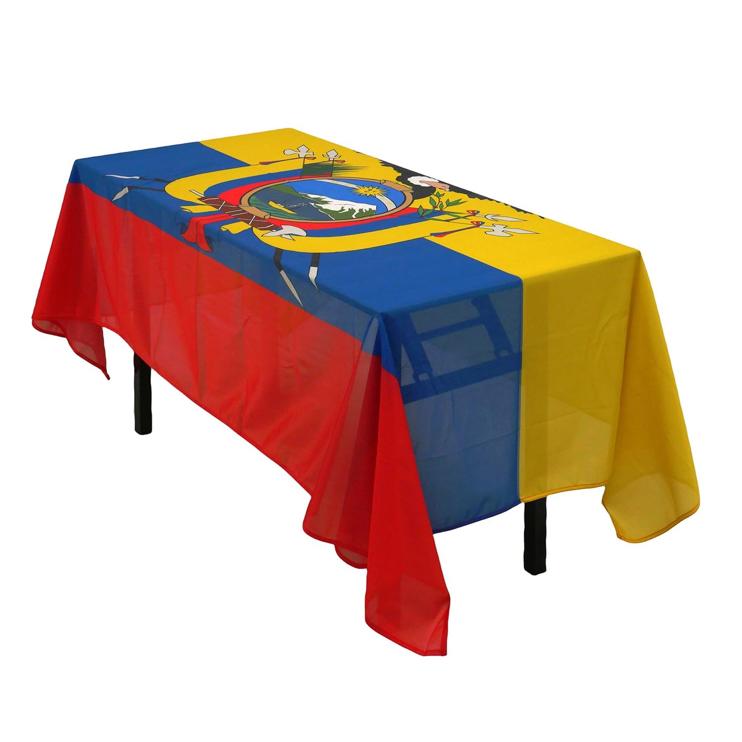 Kind Girl Ecuador Ecuadorian Flag Tablecloth,Rectangular Tablecloth Fade-Resistant Washable National Flag Tablecloth, Suitable for Kitchen Dining Family Gatherings and Outdoor Events,Home Decoration.