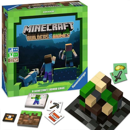 Ravensburger Minecraft: Builders &amp Biomes - Engaging Strategy Board Game | Ideal for 2-4 Players | Perfect for Ages 10 &amp Up | Authentic Minecraft Experience | Great Gift for Minecraft Enthusia