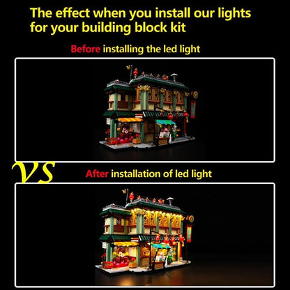 Kyglaring Led Light Set for Lego Family Reunion Celebration Building Blocks The Family Reunion Lighting Kit Compatible with Lego Chinese New Year 80113 - No Model (Classic Version)
