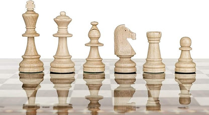 Staunton No. 6 Tournament Chess Pieces - Wooden Standard Chessmen - Weighted Felted - Standard Size…