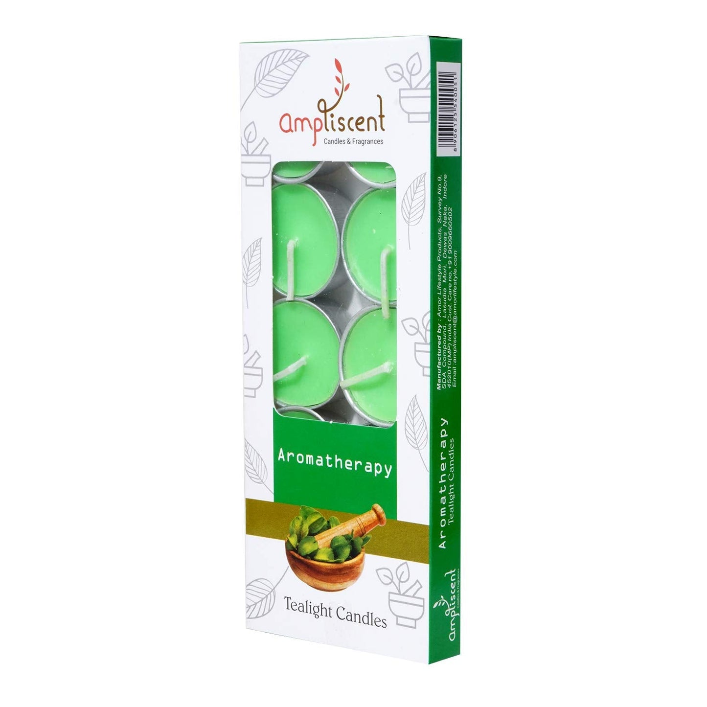 Ampliscent TeaLights Candles I Sandalwood Vanilla + Aromotherapy + Lemongrass I Pack of 3-30 Premium Tealights I Long-Lasting Aroma | for Home Decor, Meditation, Christmas & Holiday Gifts