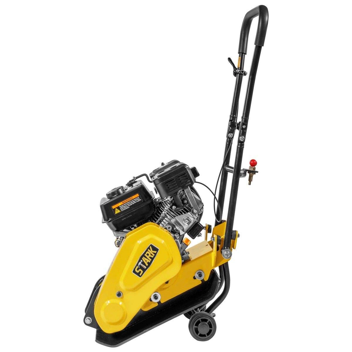 Stark USA 7.0HP 5000VPM 5500MAX Gas Vibration Compaction Force 20 x 14 inch Plate Compactor Tamper Concrete w/Built-in Wheel