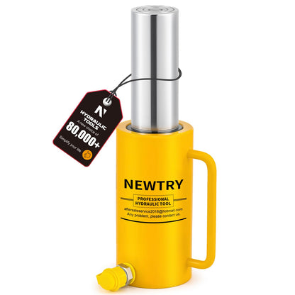 NEWTRY 30 ton Hydraulic Jack Cylinder Long Ram 6” Stroke Portable Hydraulic Industrial Lifting Porta Power Retract Automatically