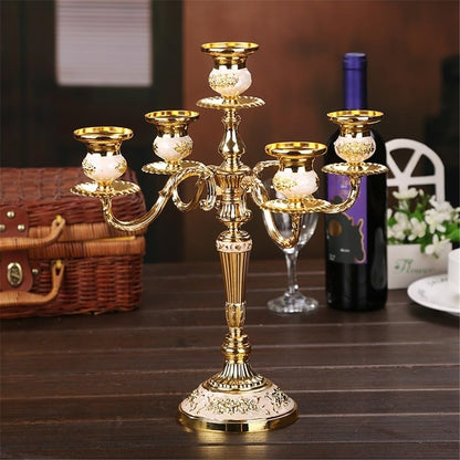 Candlestick Holders European Retro Five-Head Candle Holder Home Wedding Props Decorative Candlestick Decor