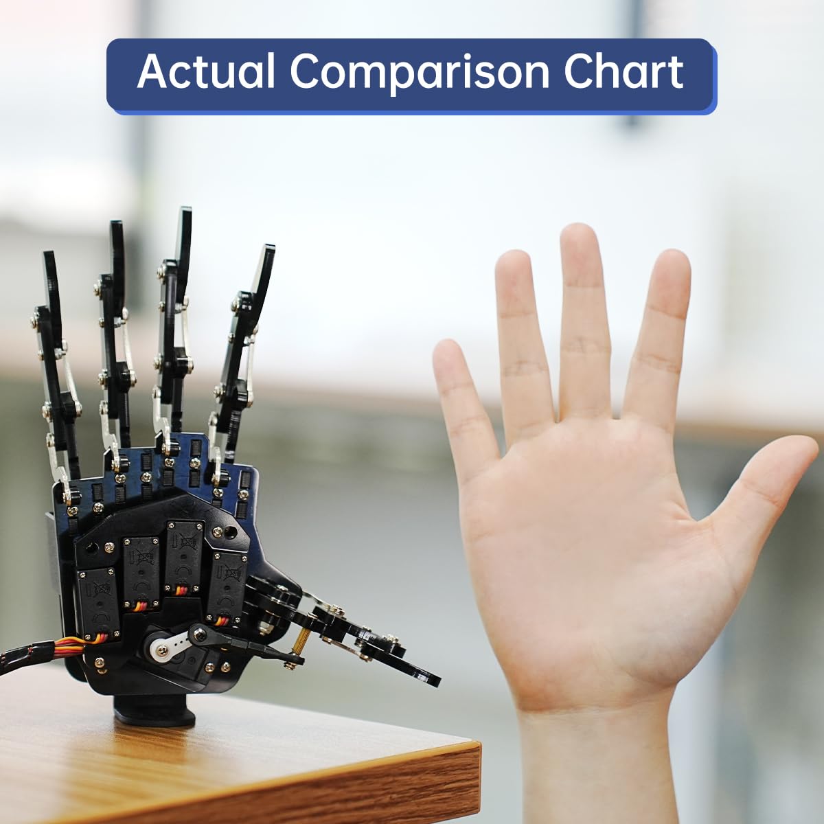 Robot Hand Five Fingers Solely Movement Bionic Robot Mechanical Arm DIY - Left Hand with Servo Tester